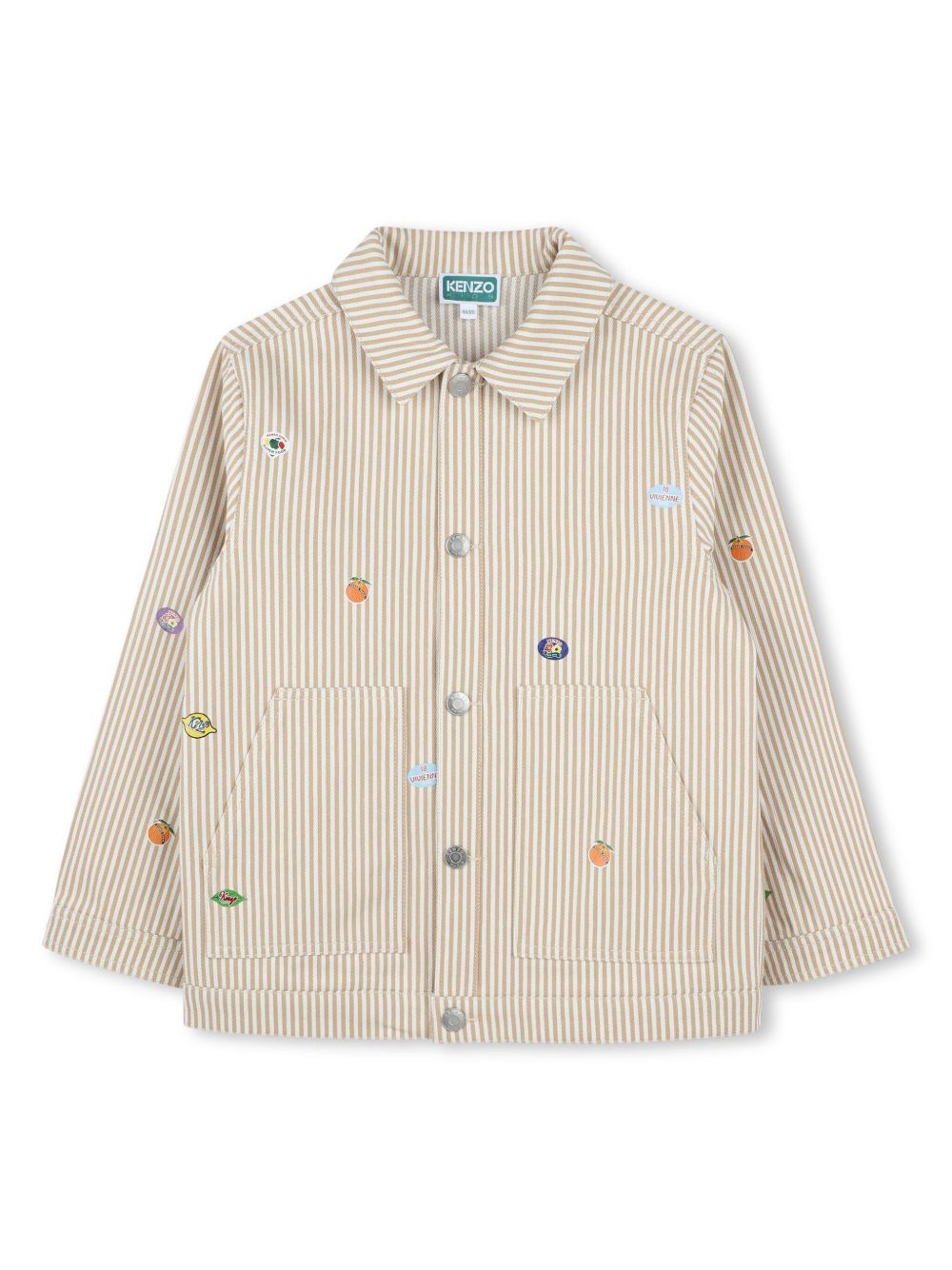 Kenzo Kids 条纹夹克 - 中性色