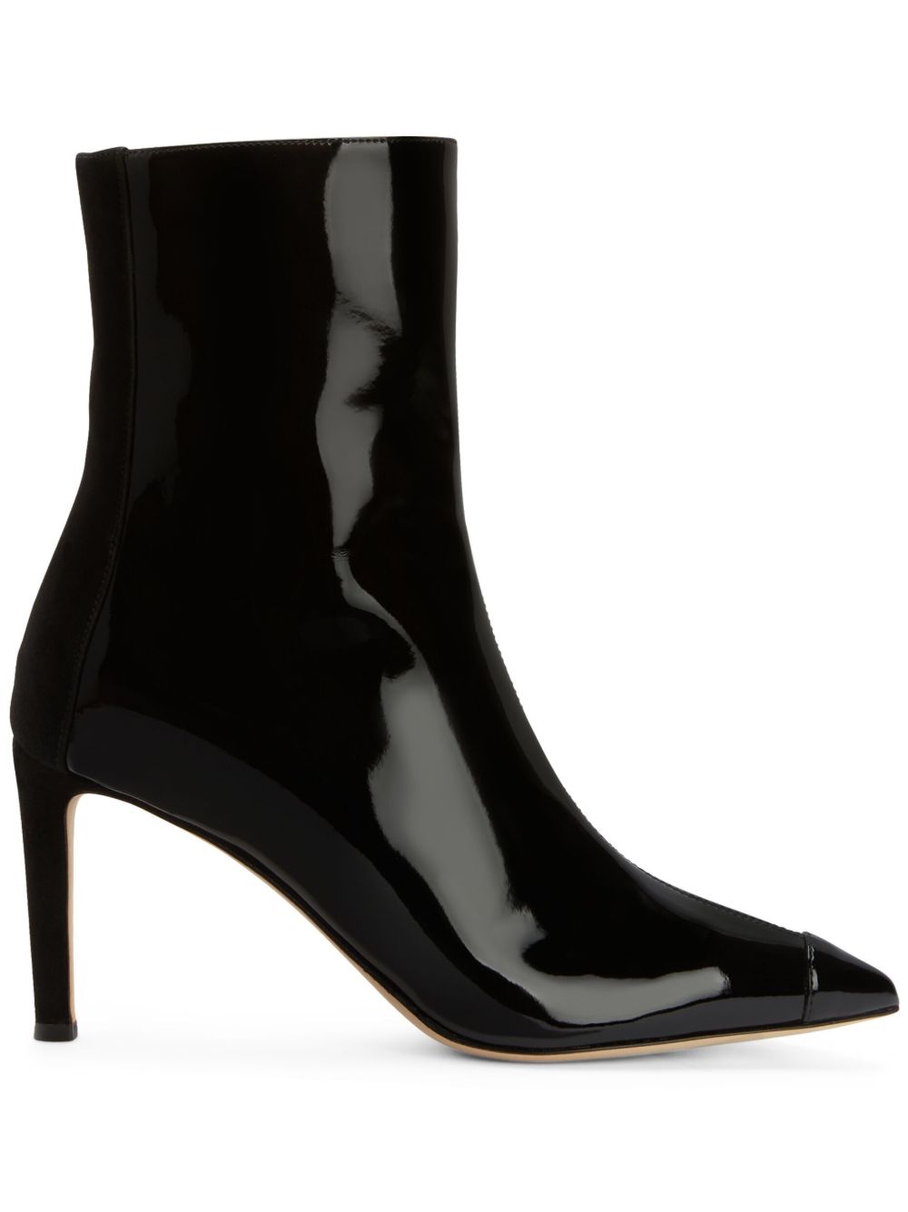 Giuseppe Zanotti Mirea 高跟皮质及踝靴 - 黑色