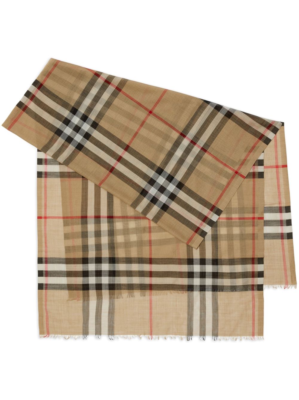 Burberry 格纹围巾 - 中性色