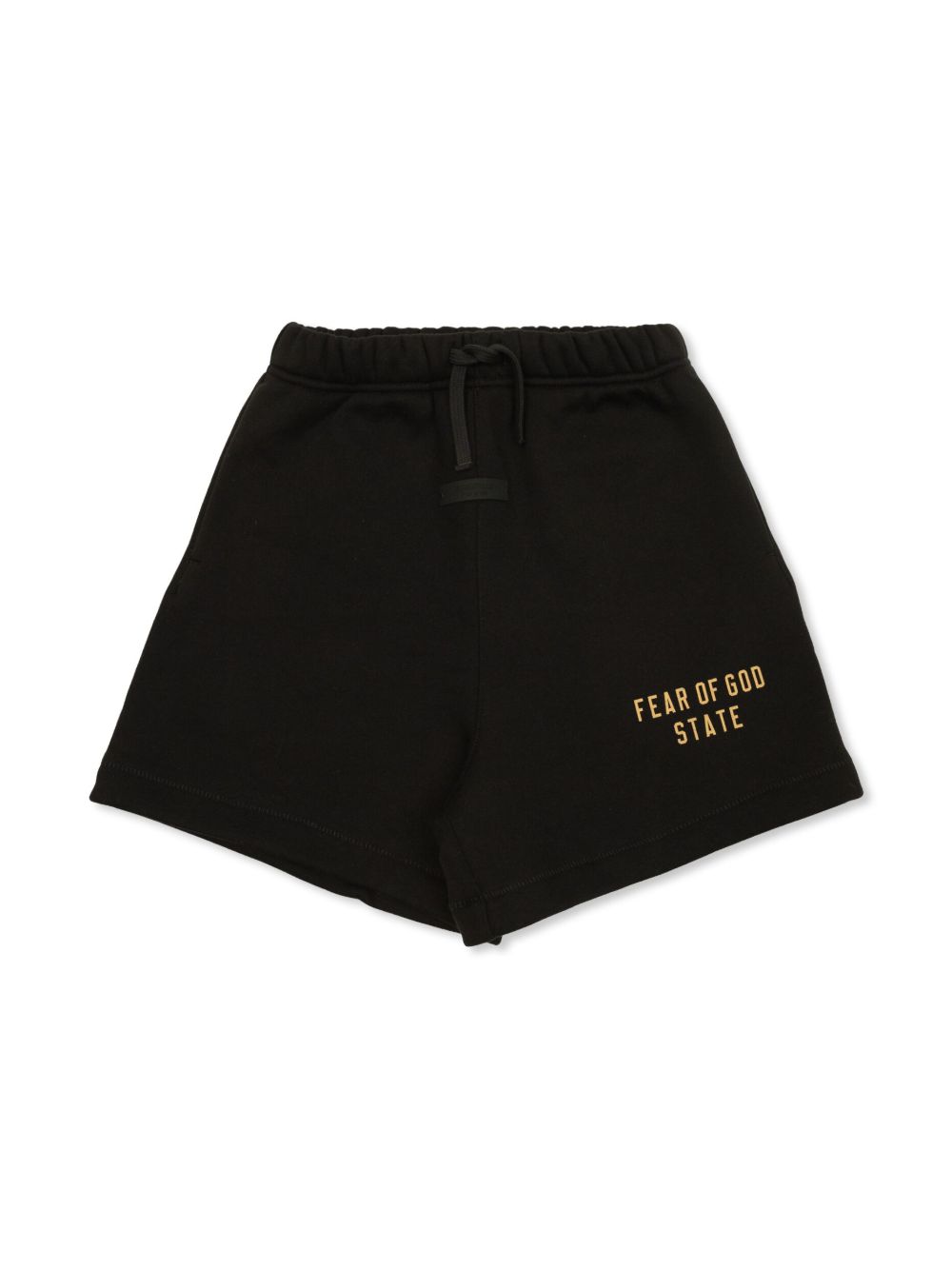 FEAR OF GOD ESSENTIALS KIDS logo印花短裤 - 黑色