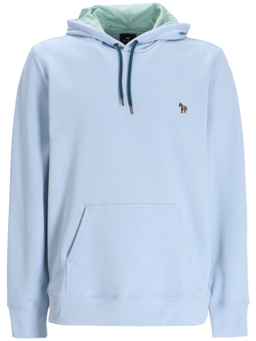 PS Paul Smith Zebra 图案棉连帽衫 - 蓝色