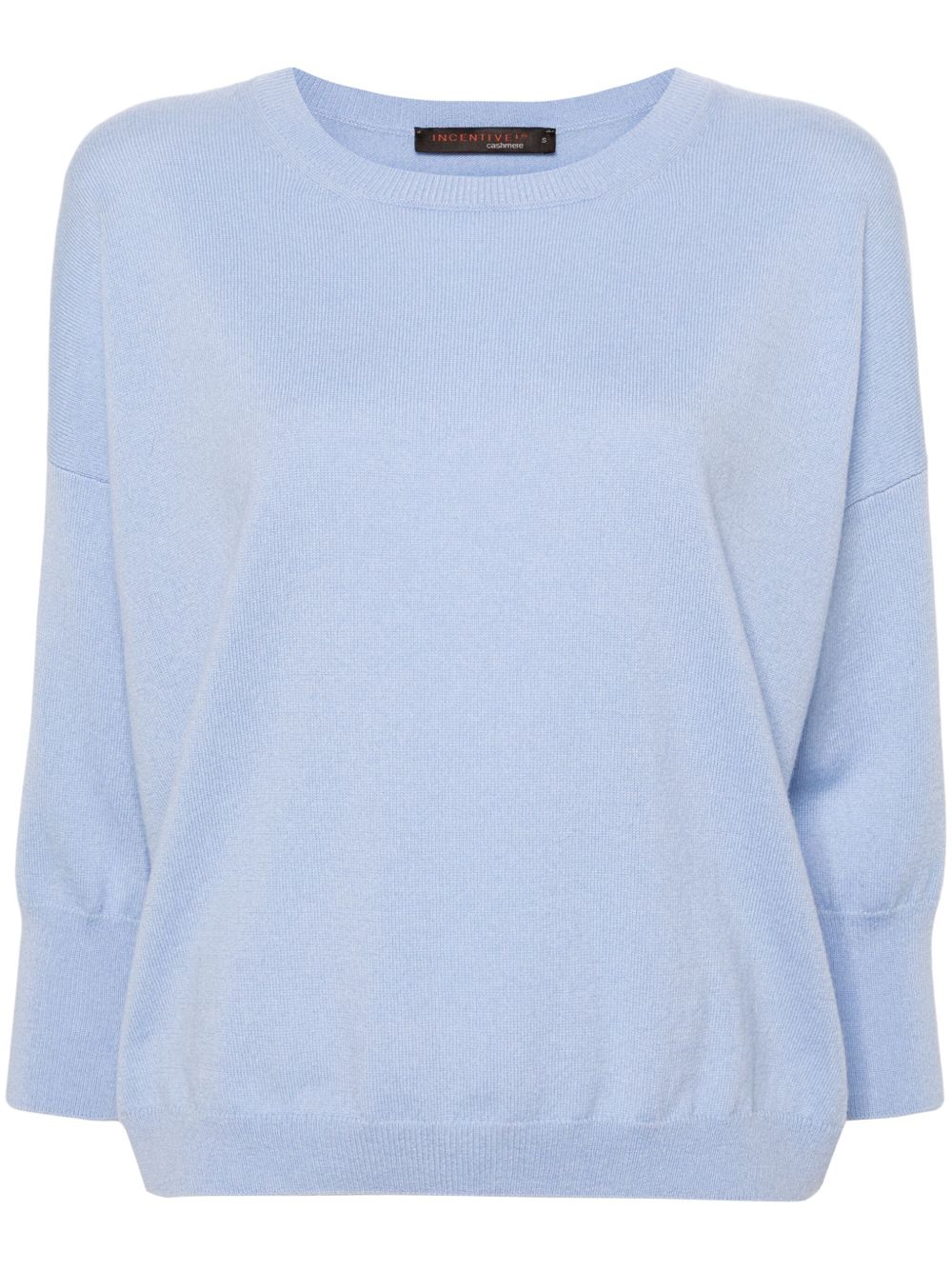 Incentive! Cashmere 圆领羊绒毛衣 - 蓝色