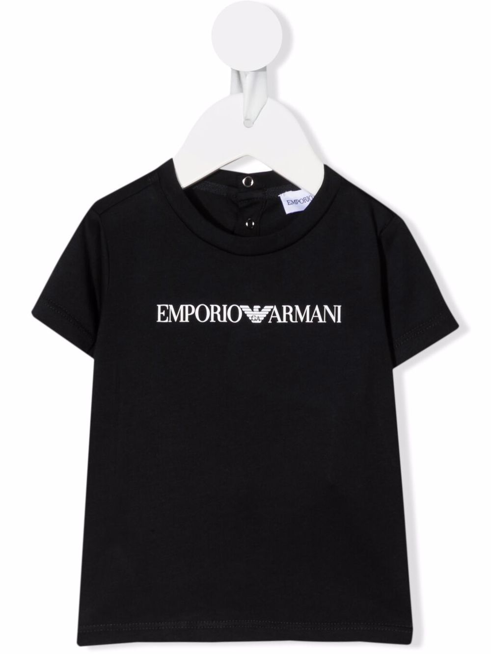Emporio Armani Kids logo印花T恤 - 蓝色
