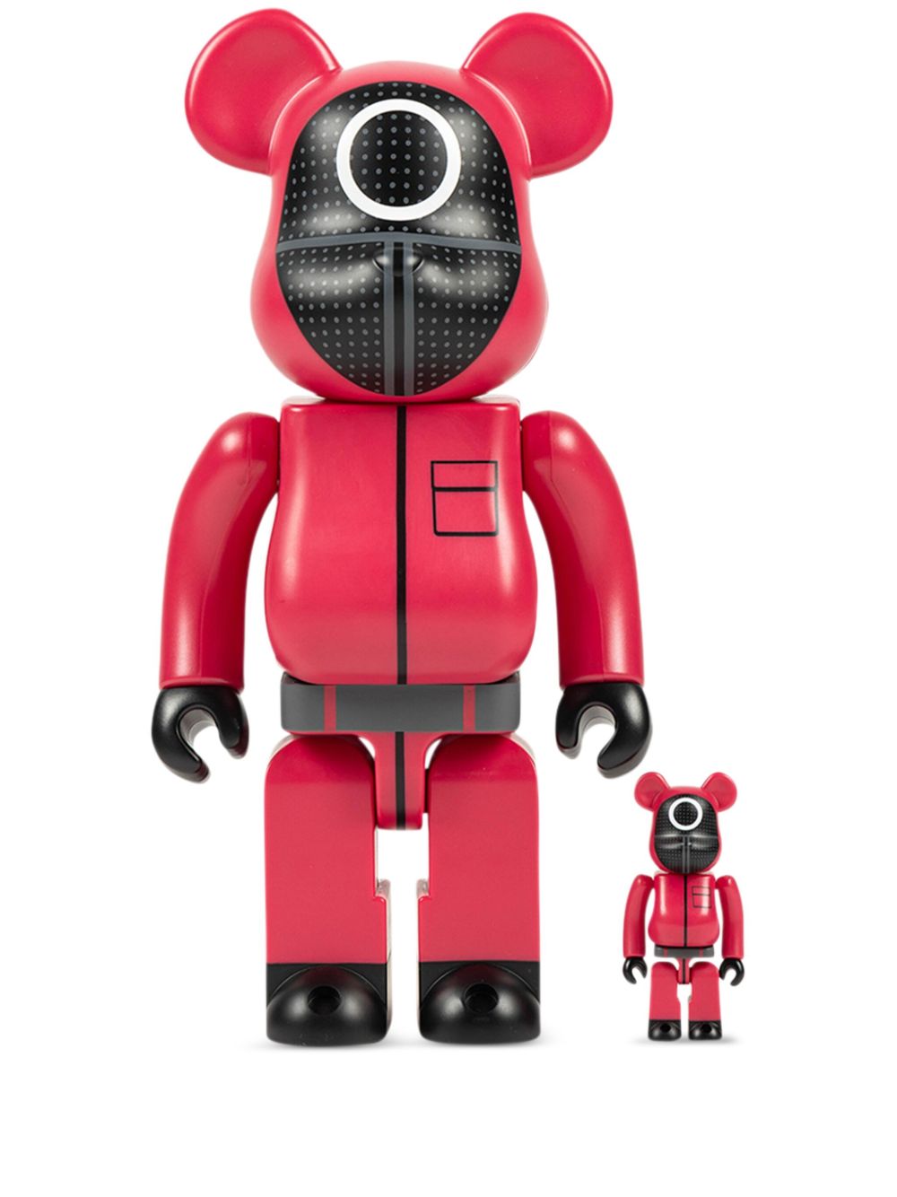 MEDICOM TOY x Squid Game Guard Circle BE@RBRICK 100% and 400% 模型玩具套装 - 粉色