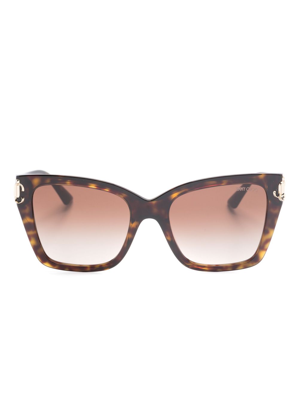 Jimmy Choo Eyewear Kira 超大镜框太阳眼镜 - 褐色