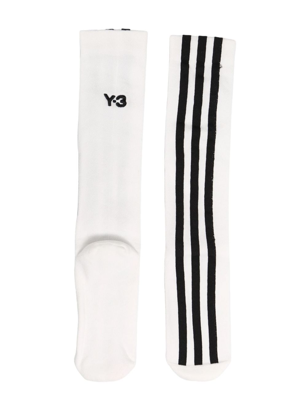 Y-3 3-stripe logo socks - 白色