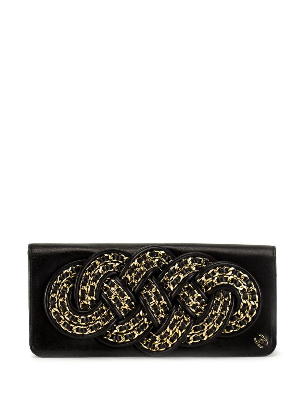CHANEL Pre-Owned Knotted 手拿包（2008年典藏款） - 黑色