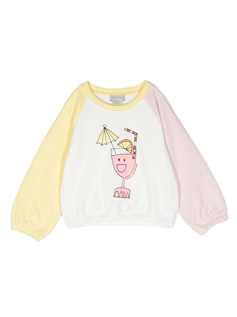 Stella McCartney Kids Lemonade 印花棉卫衣 - 白色