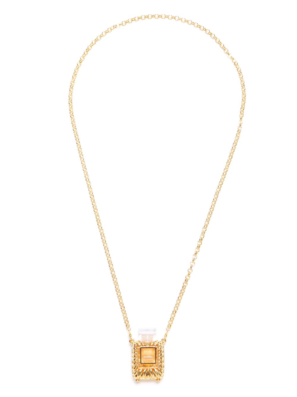 CHANEL Pre-Owned 香水瓶吊饰项链（1990年代典藏款） - 金色
