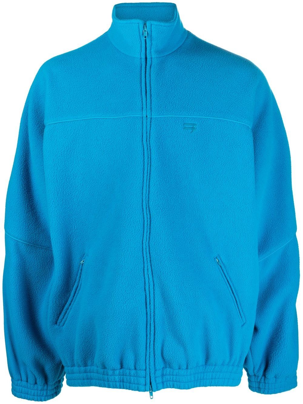 Balenciaga 巴黎世家 超大款抓绒运动夹克 - 蓝色