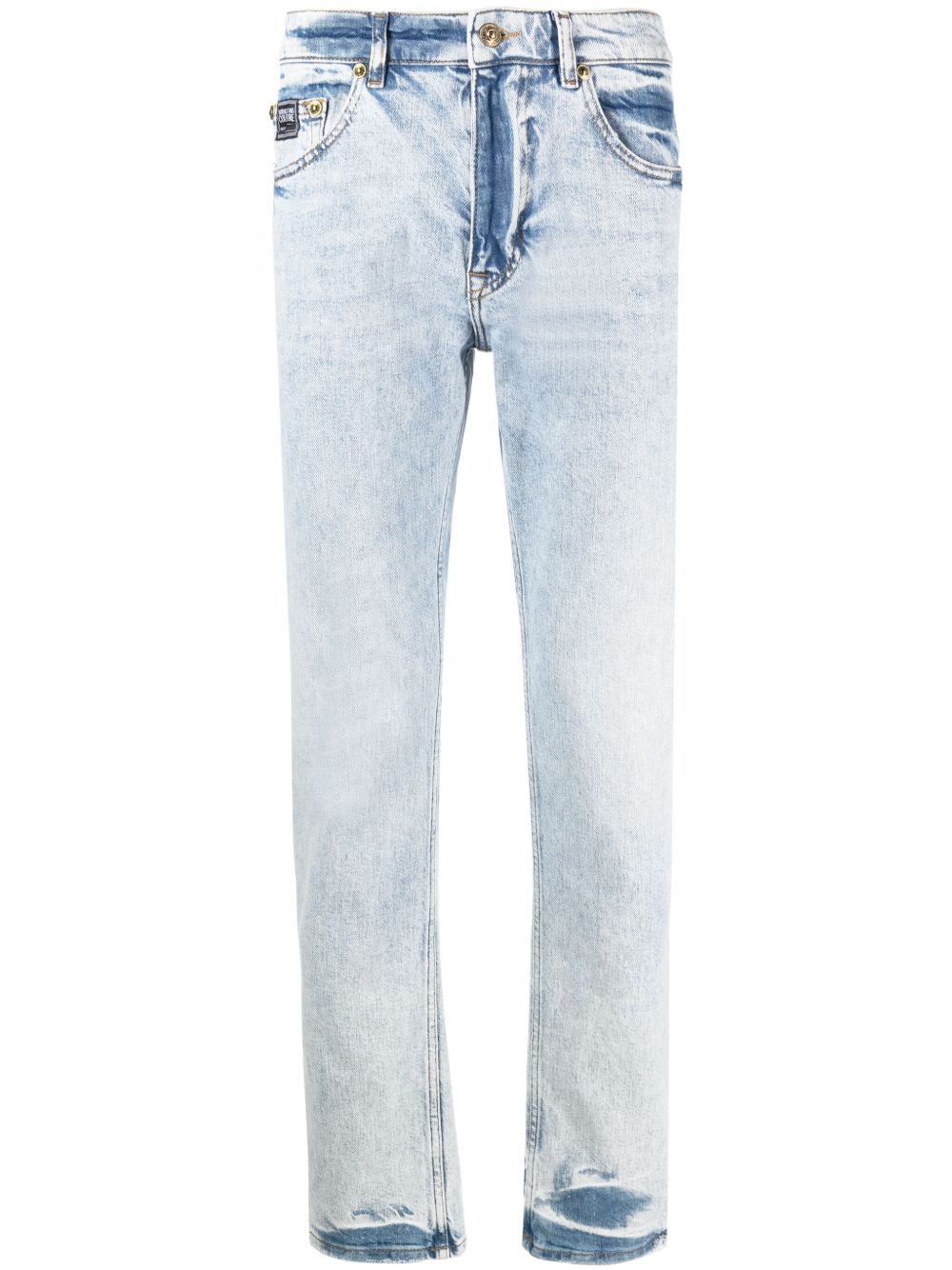 Versace Jeans Couture 中腰直筒牛仔裤 - 蓝色
