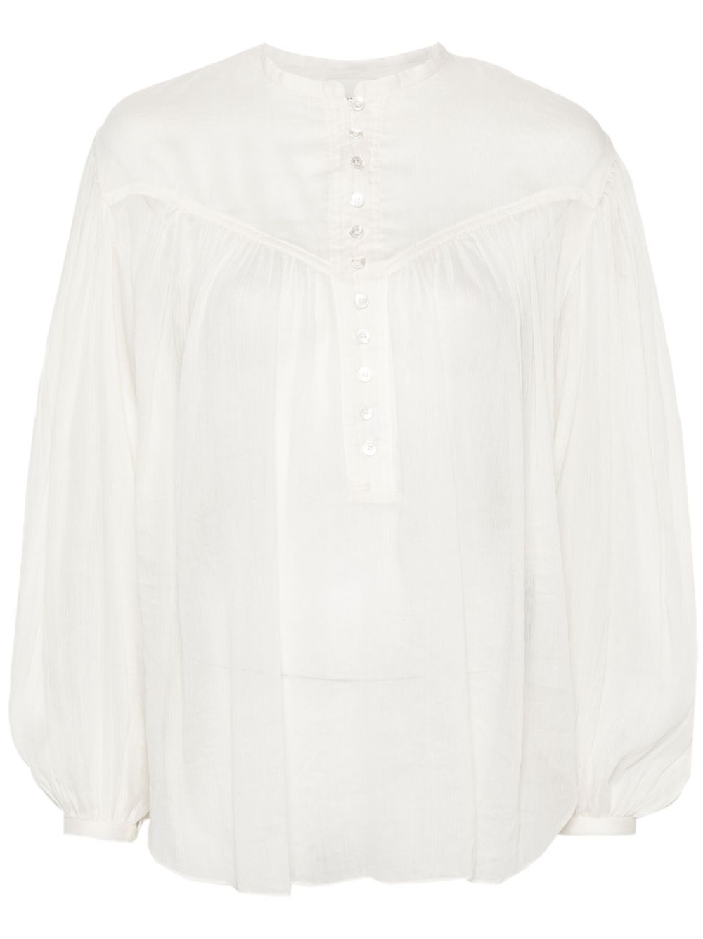 ISABEL MARANT Kiledia 车缝褶细节罩衫 - 白色