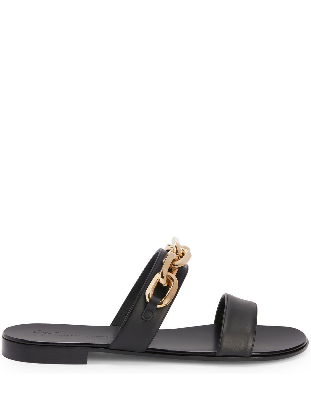 Giuseppe Zanotti Aubert 搭链凉鞋 - 黑色