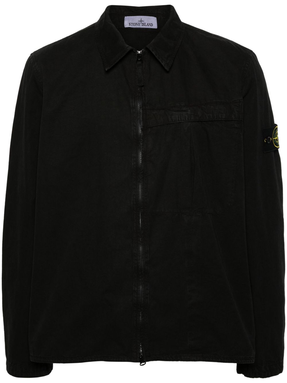 Stone Island 罗盘徽章棉夹克 - 黑色