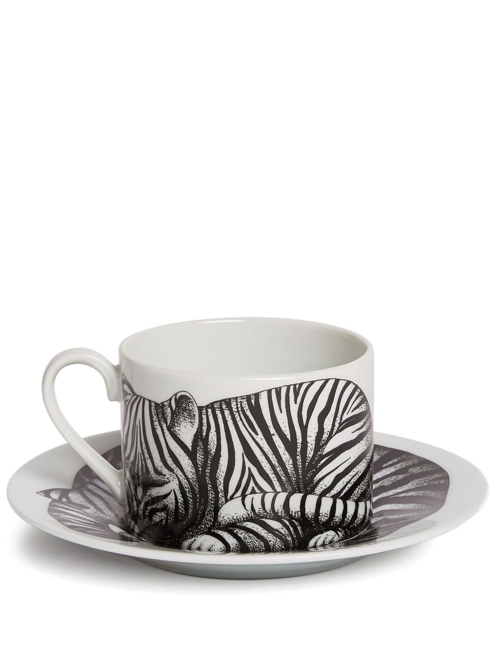 Fornasetti High Fidelity Tigrato 茶杯 - 黑色