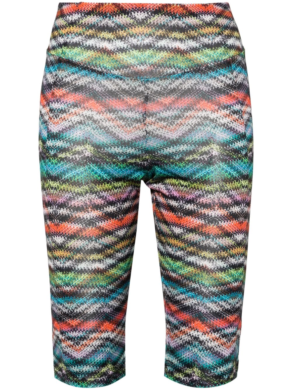 Missoni Z字形编织印花短裤 - 蓝色
