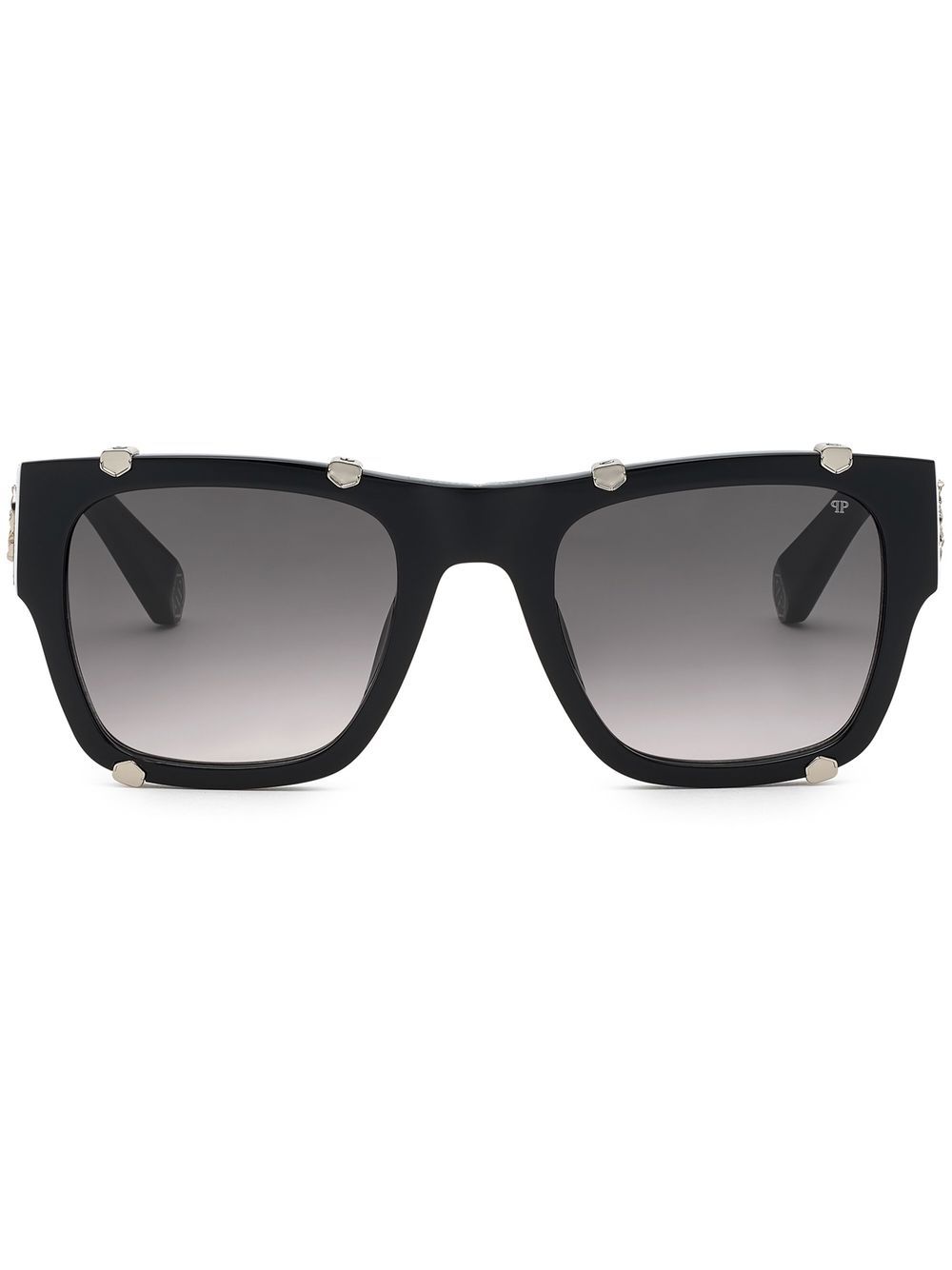 Philipp Plein Icon 六角方框太阳眼镜 - 黑色