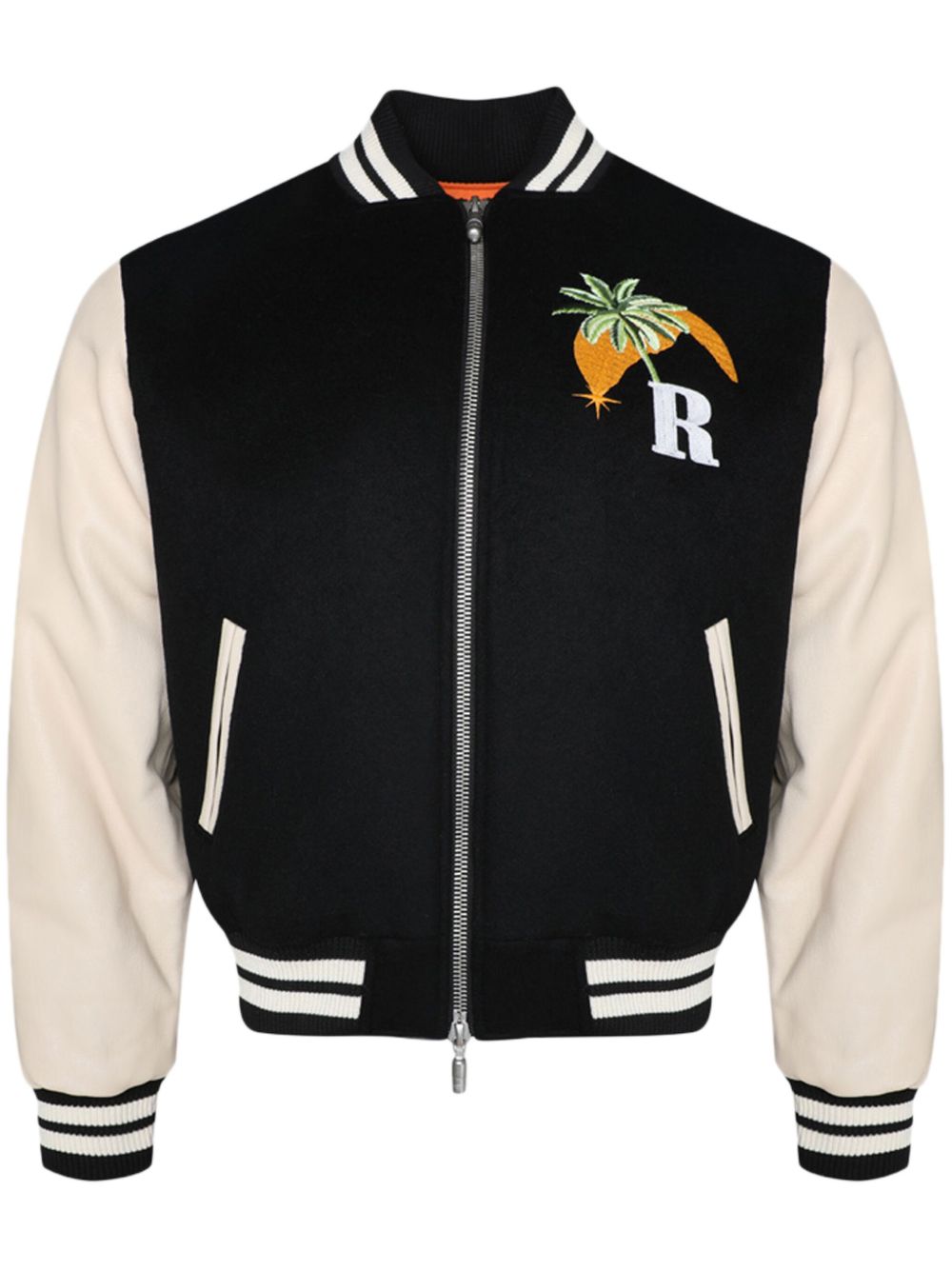 RHUDE logo刺绣飞行员夹克 - 黑色