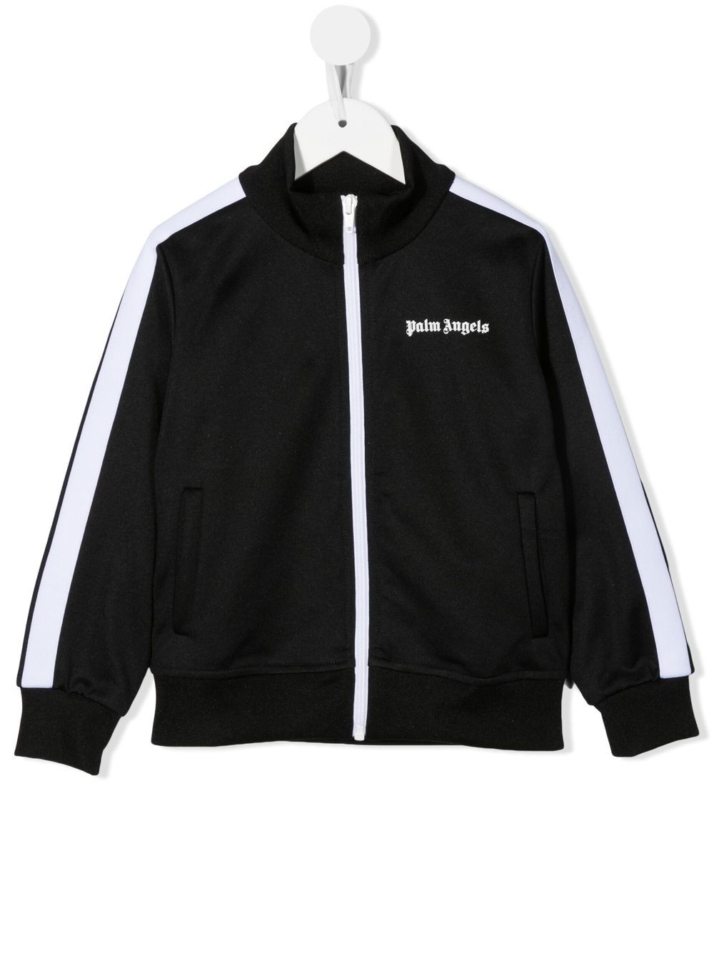 Palm Angels Kids logo印花运动夹克 - 黑色