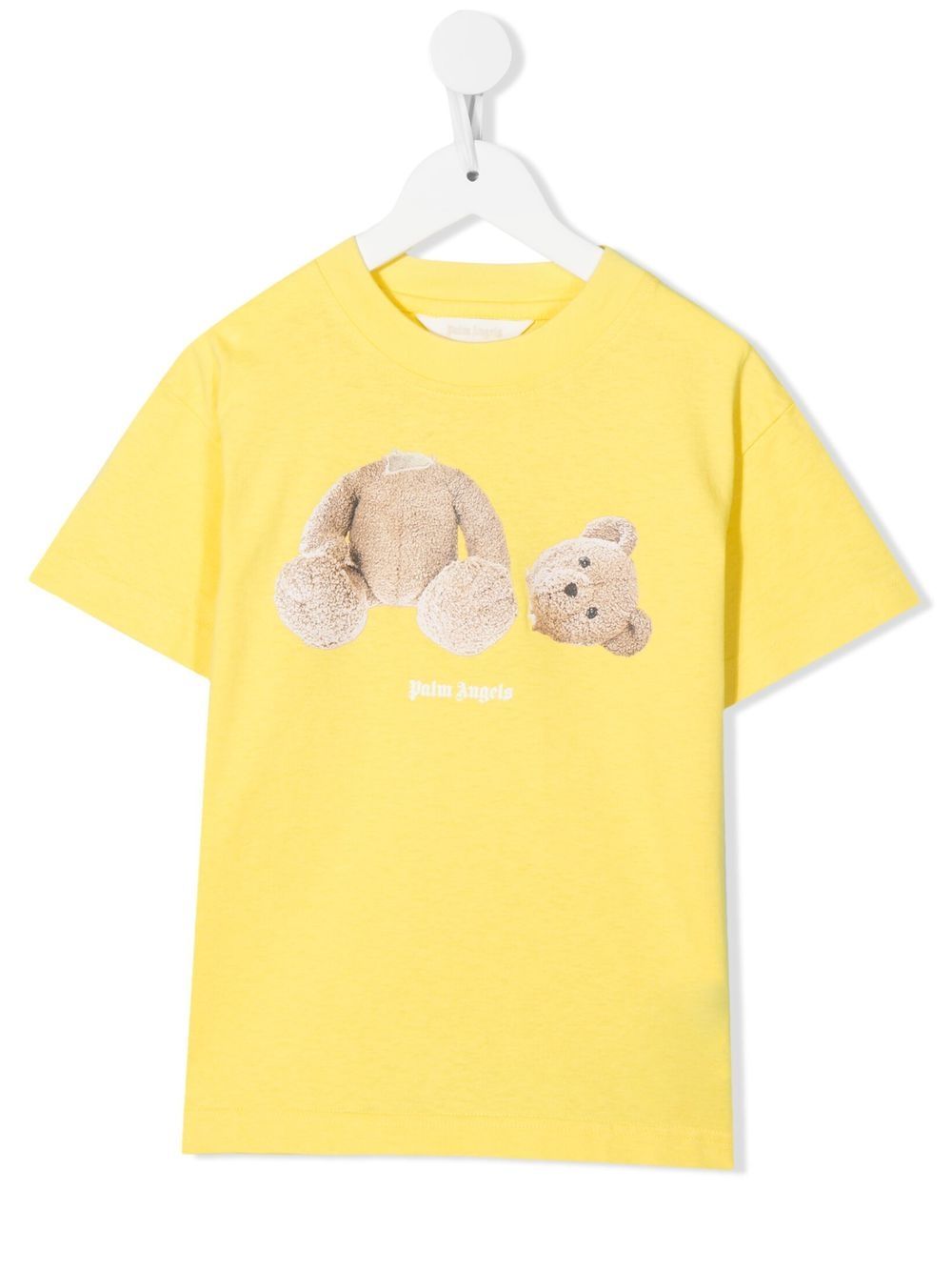 Palm Angels Kids logo圆领T恤 - 黄色