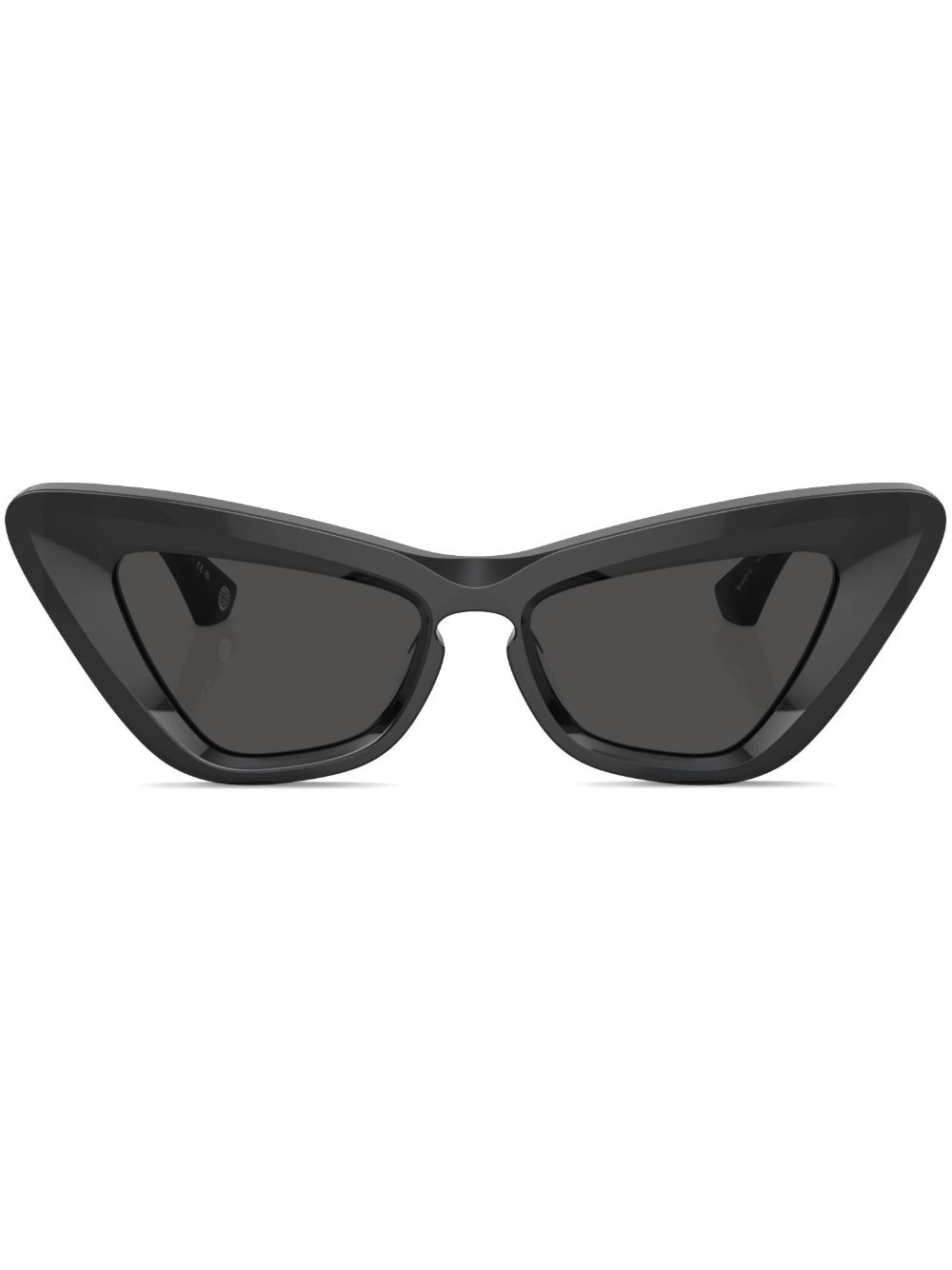 Burberry Eyewear 玫瑰经典logo猫眼镜框太阳眼镜 - 灰色