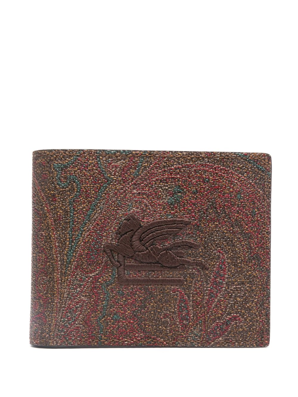 ETRO Pagaso 图案印花钱包 - 褐色