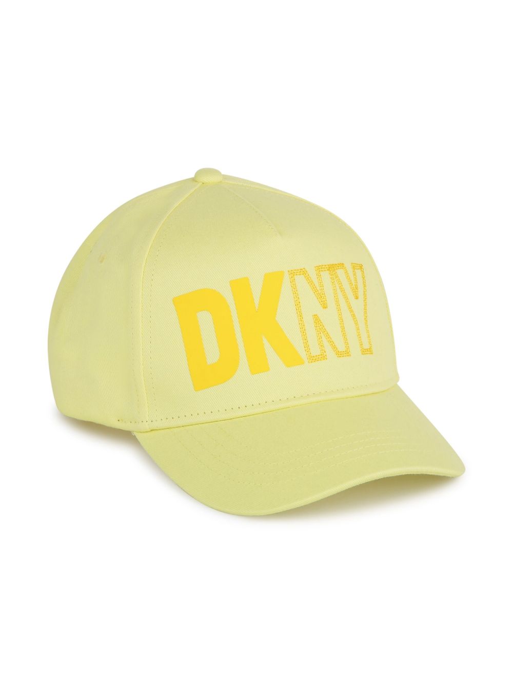 Dkny Kids logo印花棉斜纹布棒球帽 - 黄色