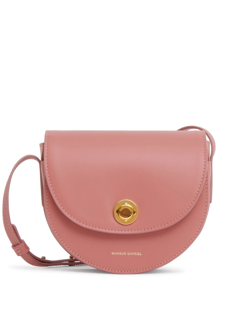 Mansur Gavriel Saddle 迷你斜挎包 - 粉色