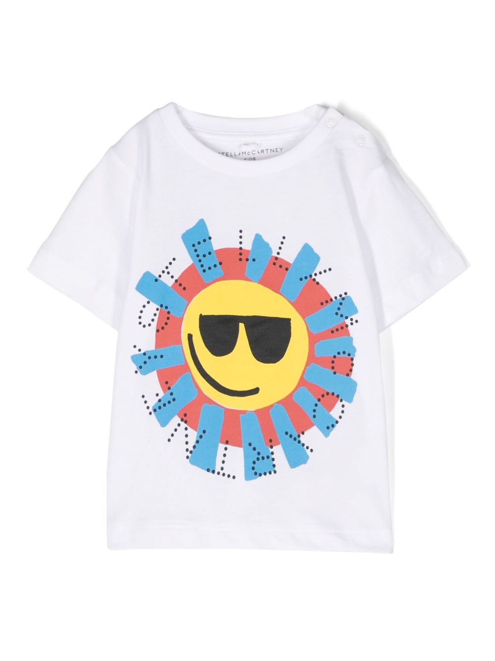 Stella McCartney Kids Sun 印花棉T恤 - 白色