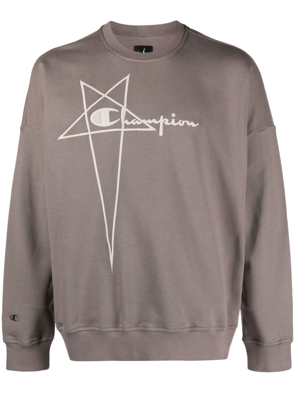 Rick Owens X Champion logo刺绣毛衣 - 中性色