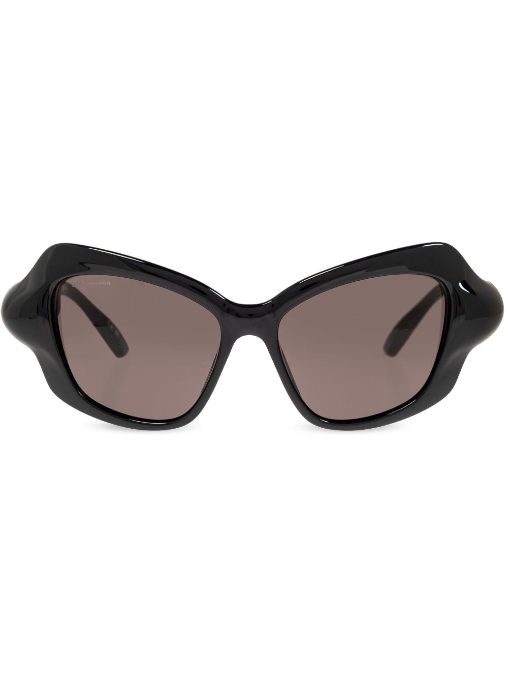 Balenciaga Eyewear logo猫眼框太阳眼镜 - 黑色