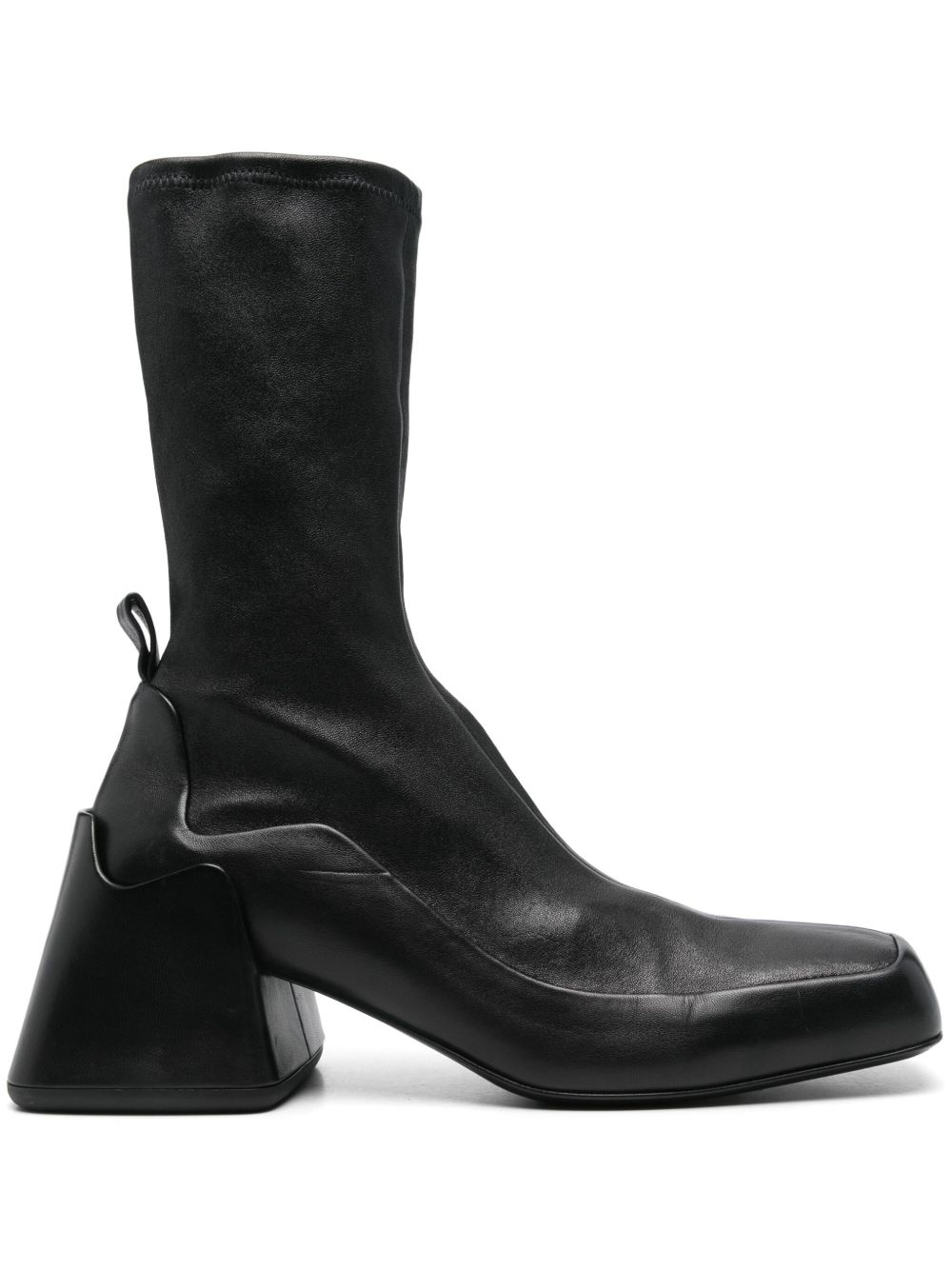Jil Sander Pre-Owned 及踝皮靴（典藏款） - 黑色