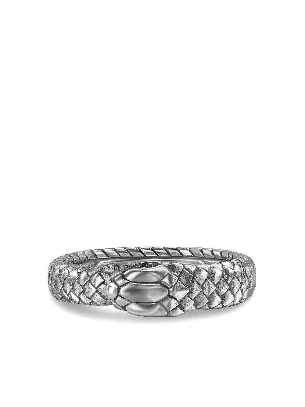 David Yurman 纯银 Ouroboros 戒指 - 银色