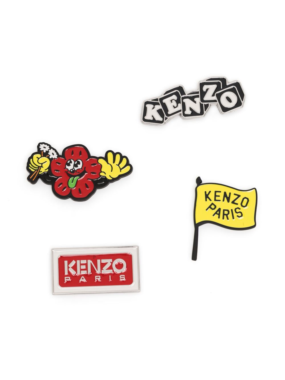 Kenzo 标记贴花（四件装） - 黑色