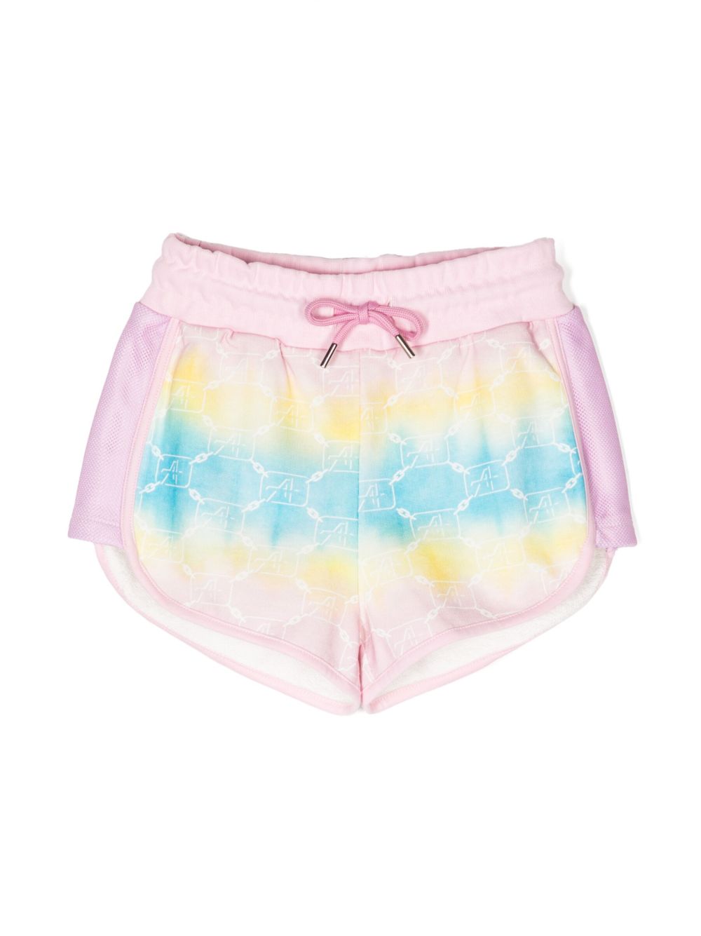 Alberta Ferretti Kids 扎染棉短裤 - 粉色