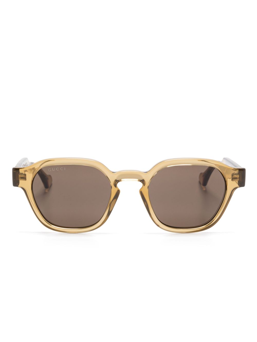 Gucci Eyewear 方框太阳眼镜 - 褐色