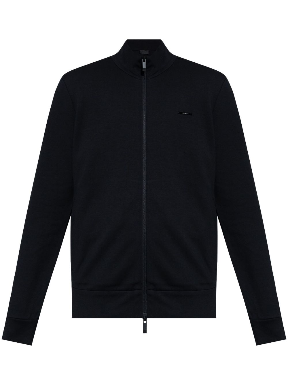 Moncler logo标牌棉卫衣 - 黑色