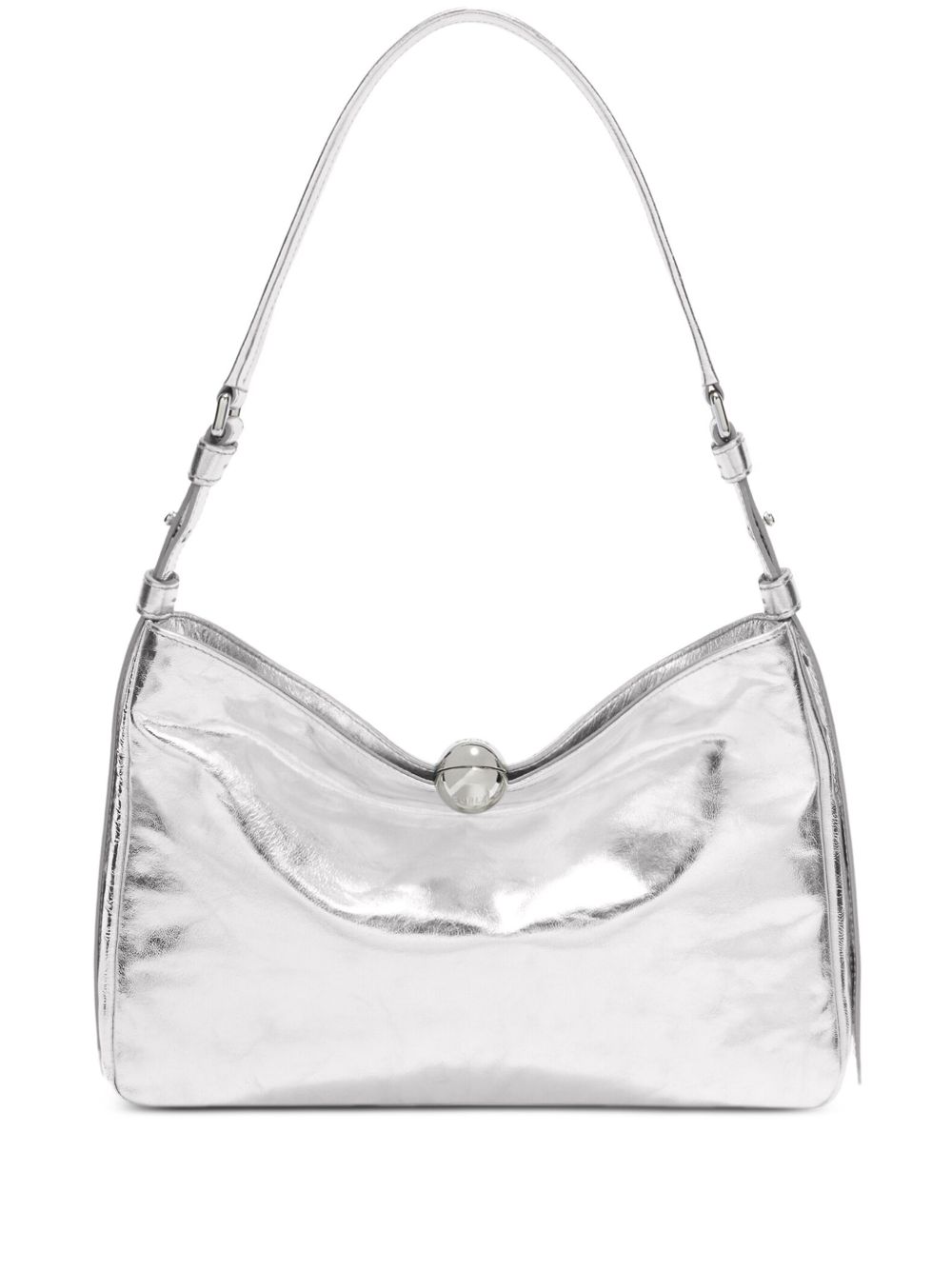 Furla Sfera Soft 中号单肩包 - 银色