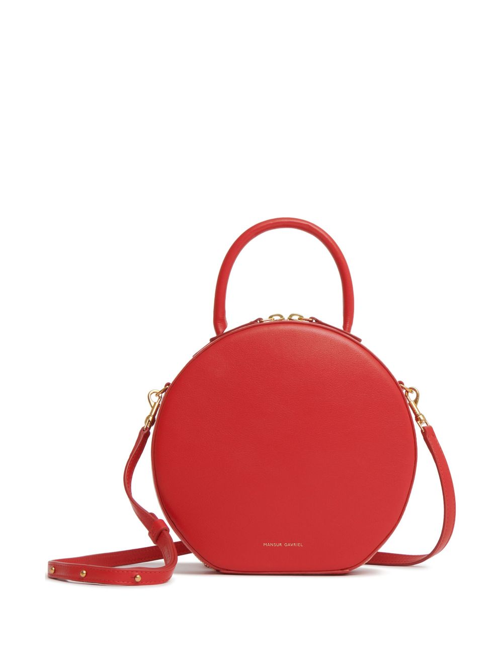 Mansur Gavriel Circle 皮质手提包 - 红色
