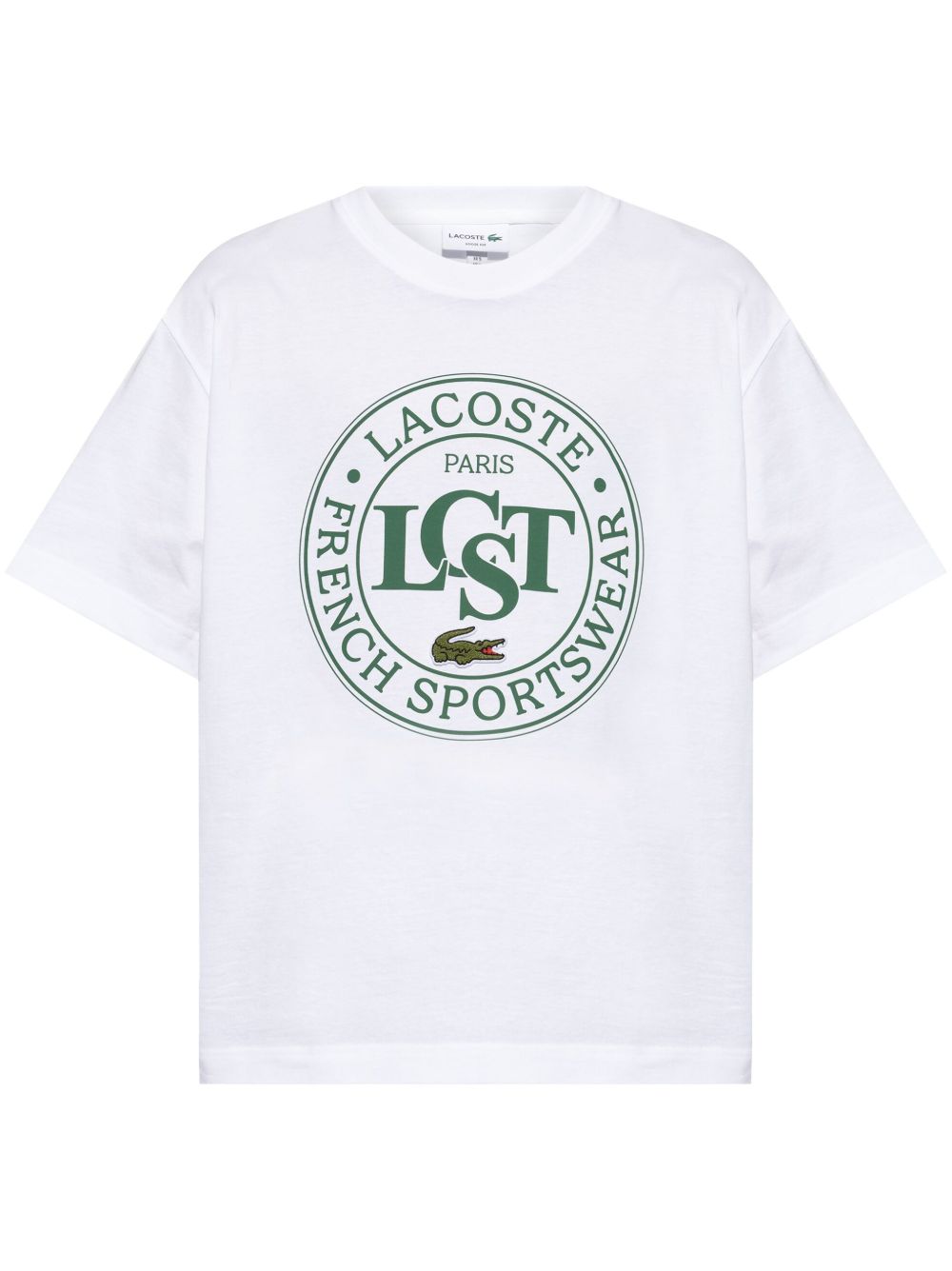 Lacoste logo印花T恤 - 白色