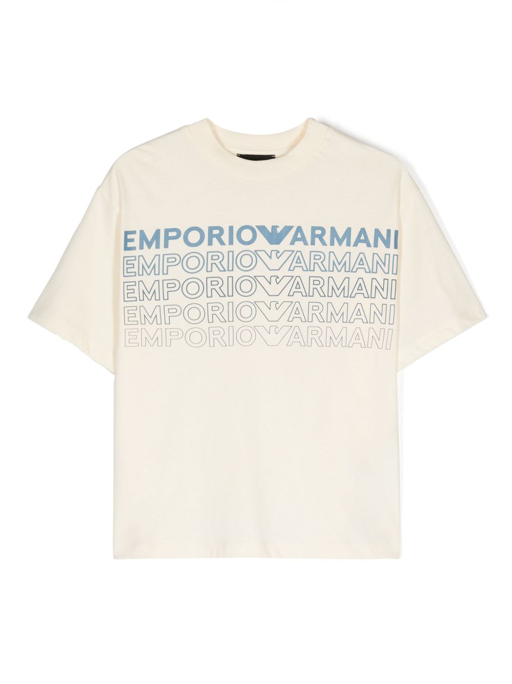 Emporio Armani Kids logo印花T恤 - 中性色