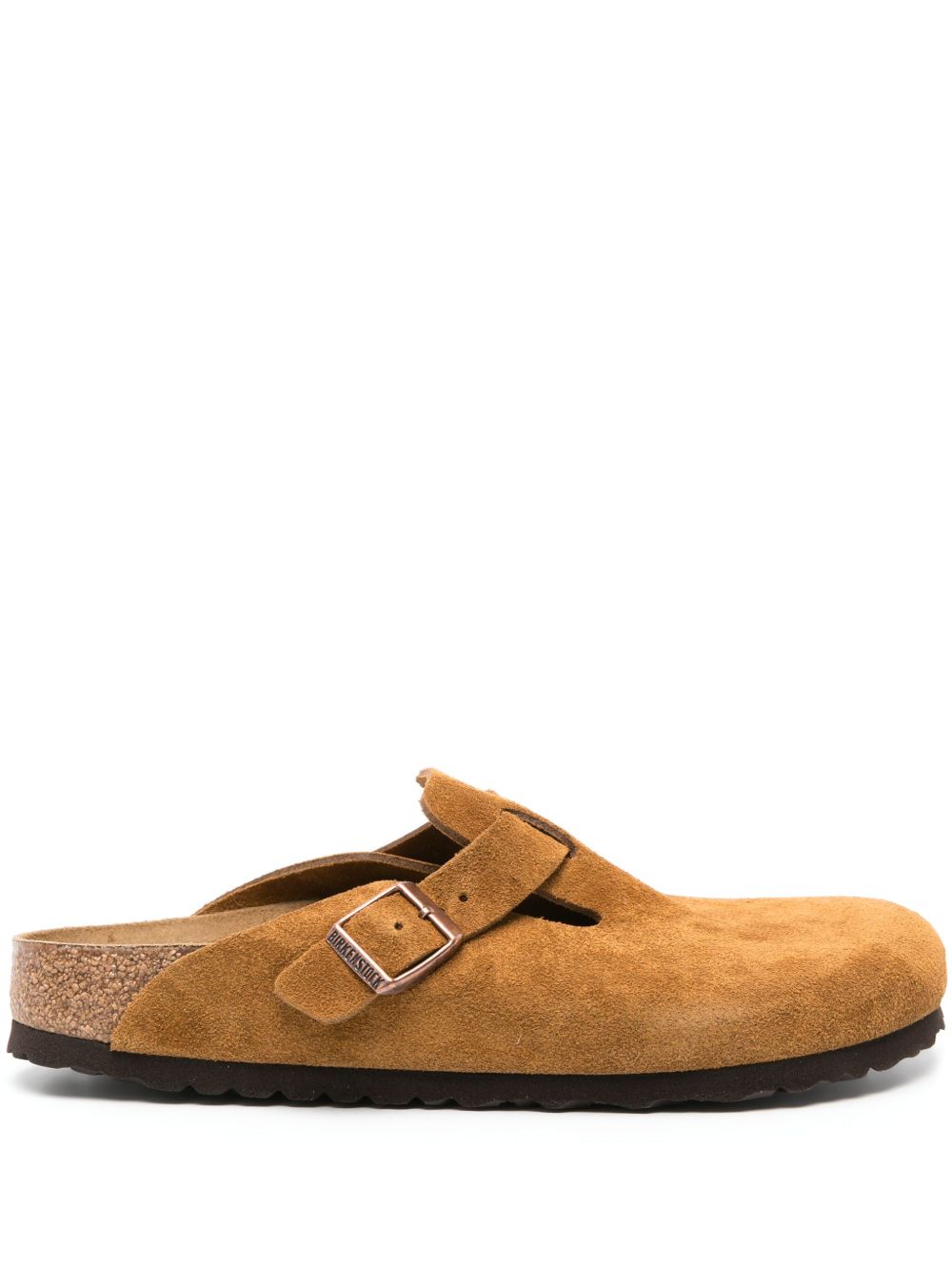 Birkenstock Boston 绒面皮穆勒鞋 - 褐色