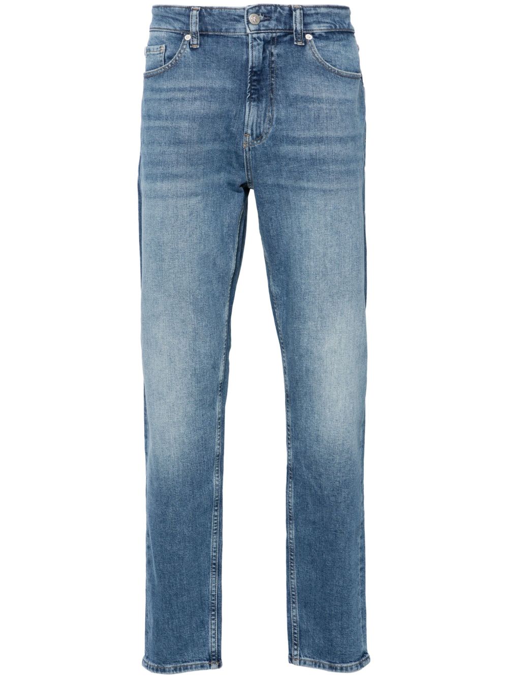 Calvin Klein Jeans 中腰锥形牛仔裤 - 蓝色