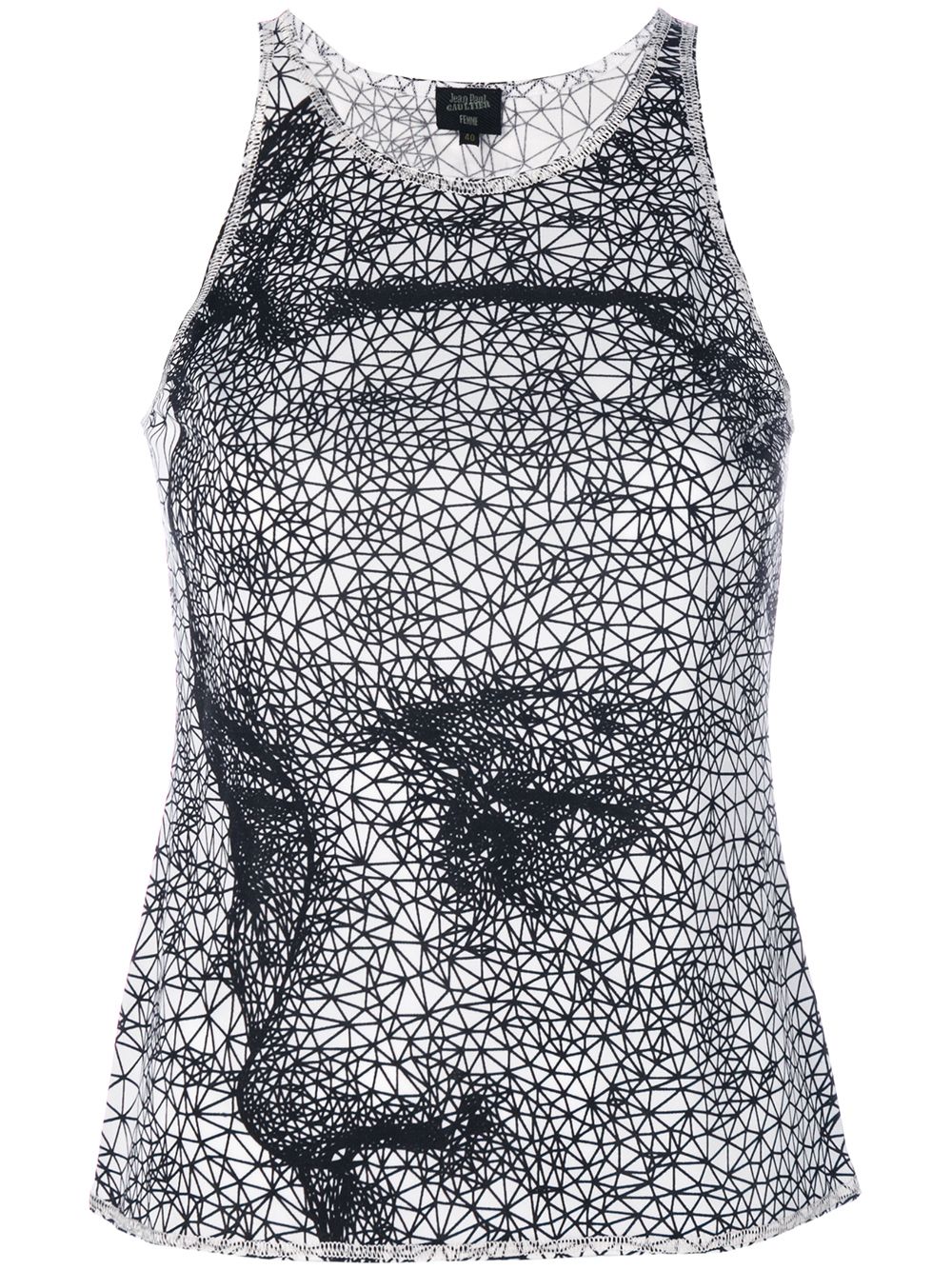Jean Paul Gaultier Pre-Owned 古着印花上衣 - 黑色
