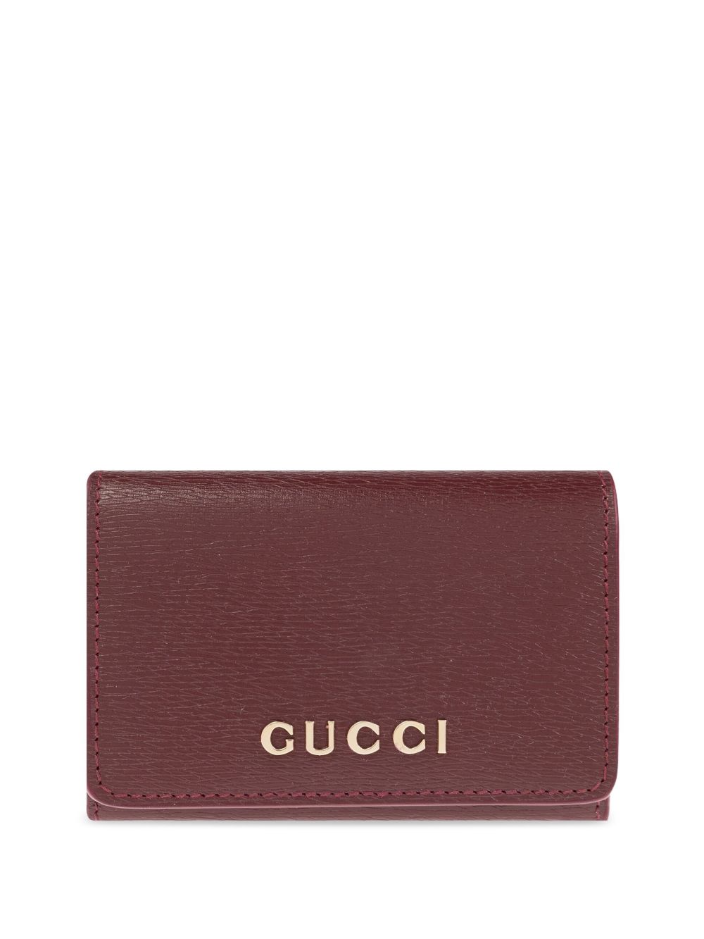 Gucci logo字样卡夹 - 红色