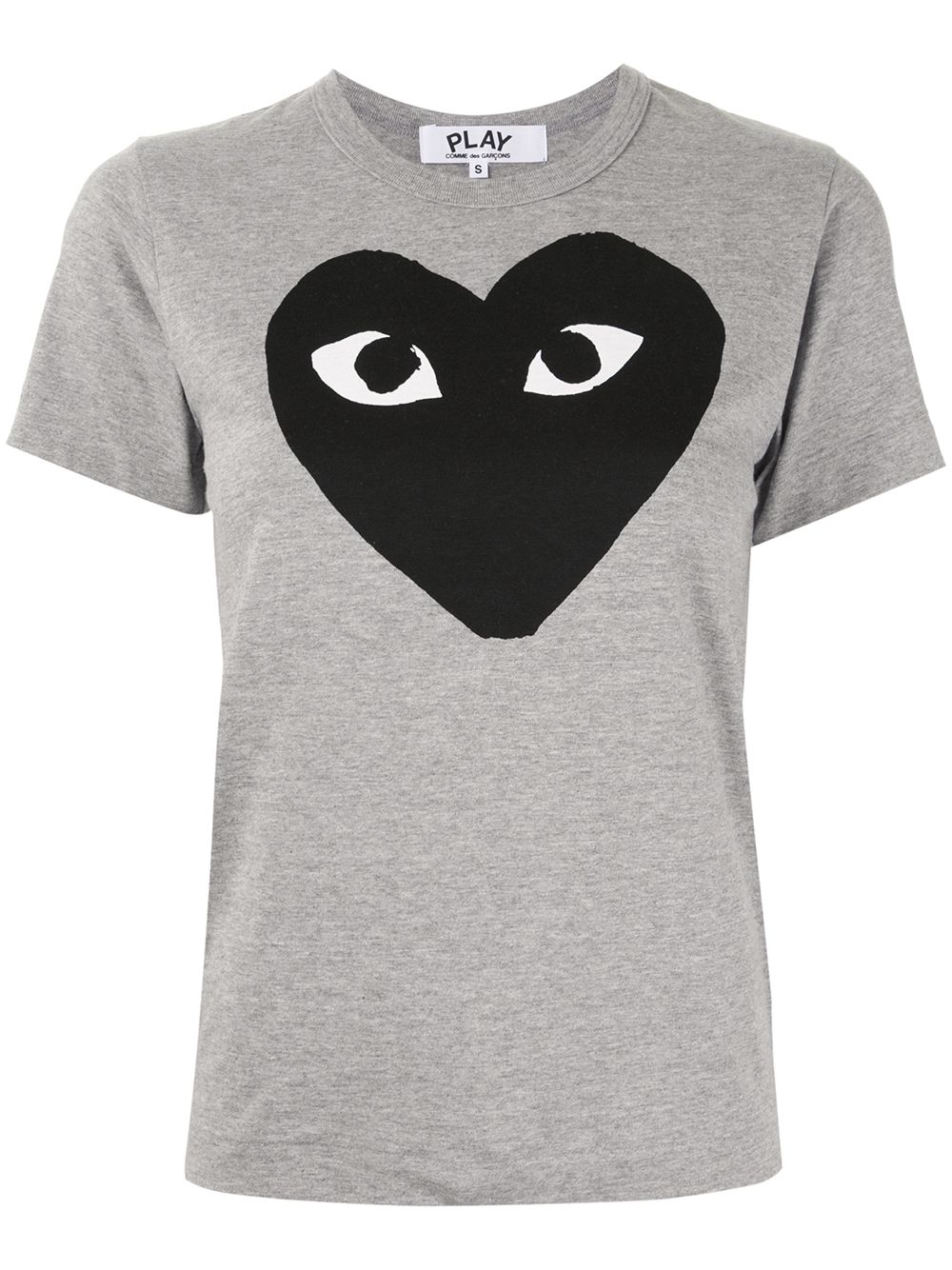 Comme Des Garçons Play logo印花T恤 - 灰色