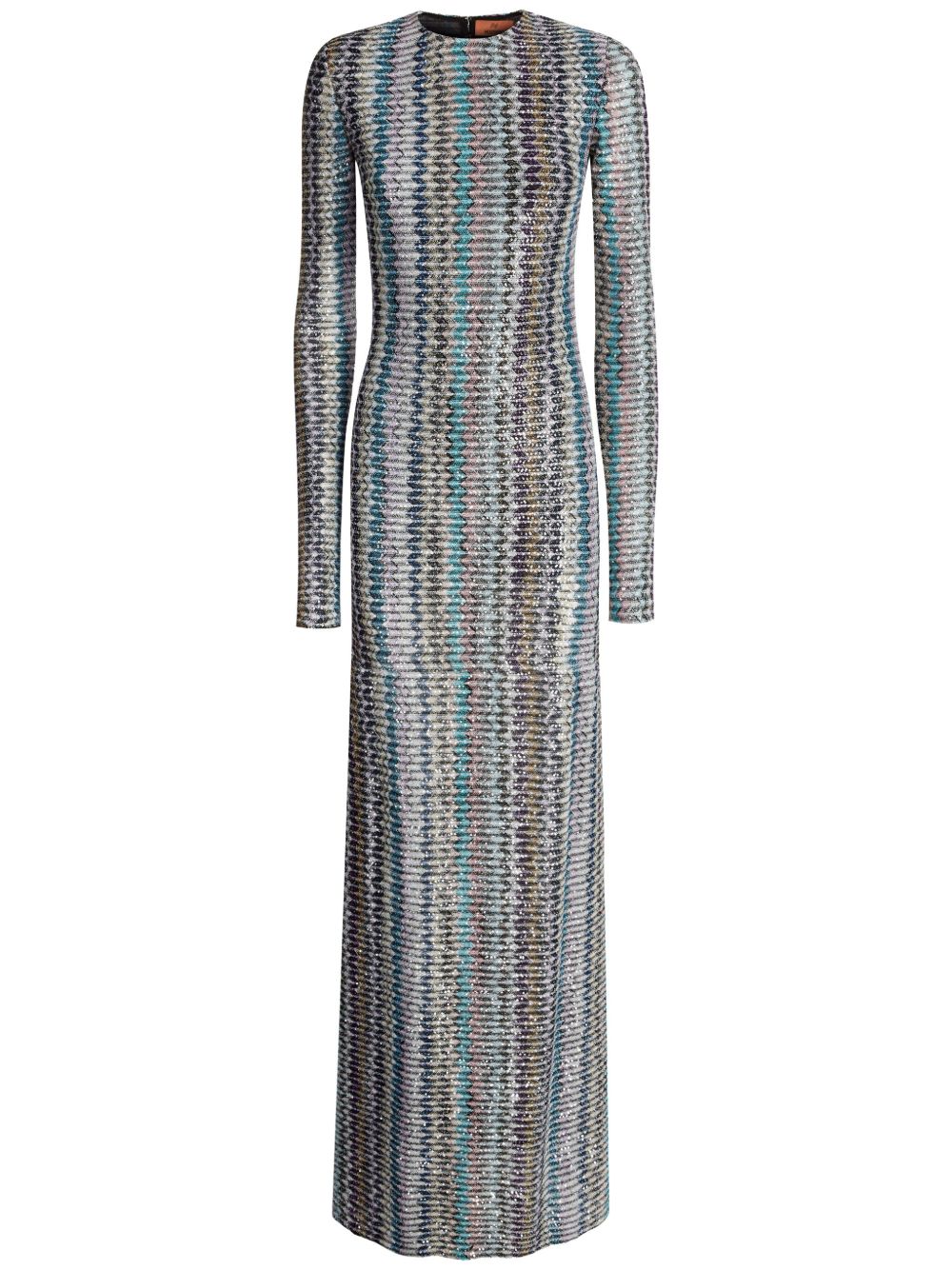 Missoni 镂空细节亮片连衣裙 - 灰色