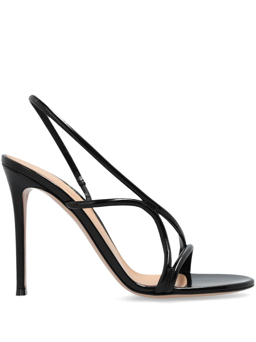 Gianvito Rossi 皮质高跟凉鞋 - 黑色