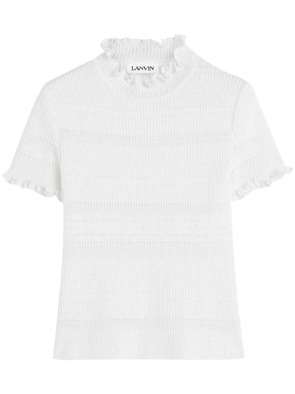 Lanvin cotton knitted T-shirt - 白色