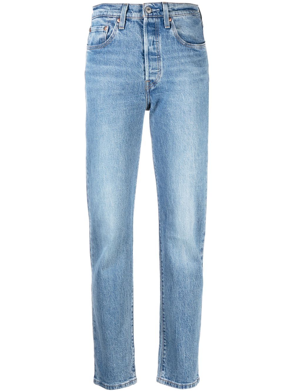 Levi's 露踝牛仔裤 - 蓝色